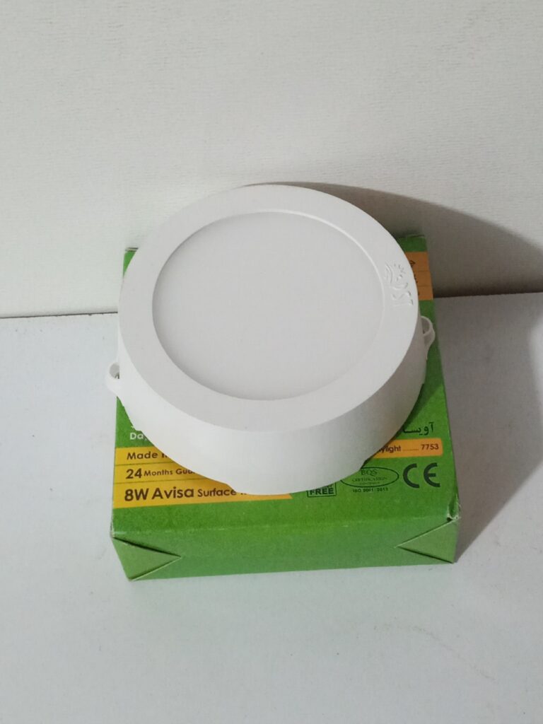 پنل دایره روکار 8 وات نچرال پارس شعاع مدل آویسا