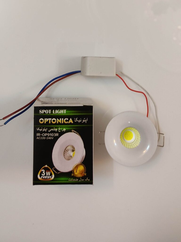 پنل چشمی دایره توکار 3وات آفتابی اپتونیکا