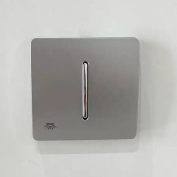 کلید تک پل آسیا الکتریک مدل کریستال (قاب دور نقره ای میانی سیلور)