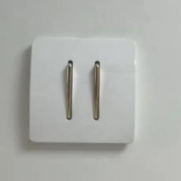 کلید دو پل آسیا الکتریک مدل کریستال (قاب دور سفید میانی طلایی)