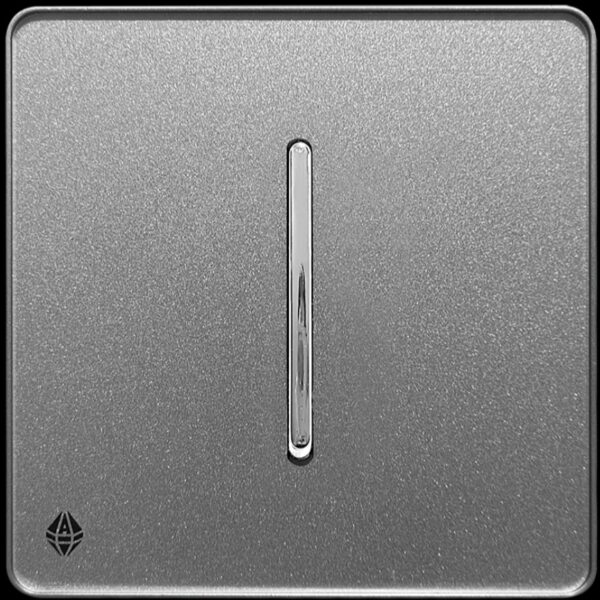 کلید تک پل آسیا الکتریک مدل یاقوت (قاب دور نقره ای میانی سیلور)